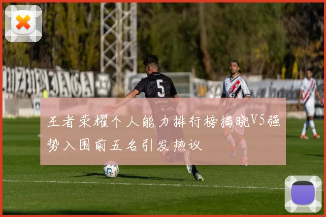 王者荣耀个人能力排行榜揭晓V5强势入围前五名引发热议