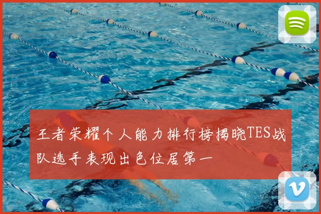 王者荣耀个人能力排行榜揭晓TES战队选手表现出色位居第一